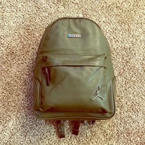 NIKE AIR JORDAN OLIVE FAUX LEATHER REGAL BACKPACK